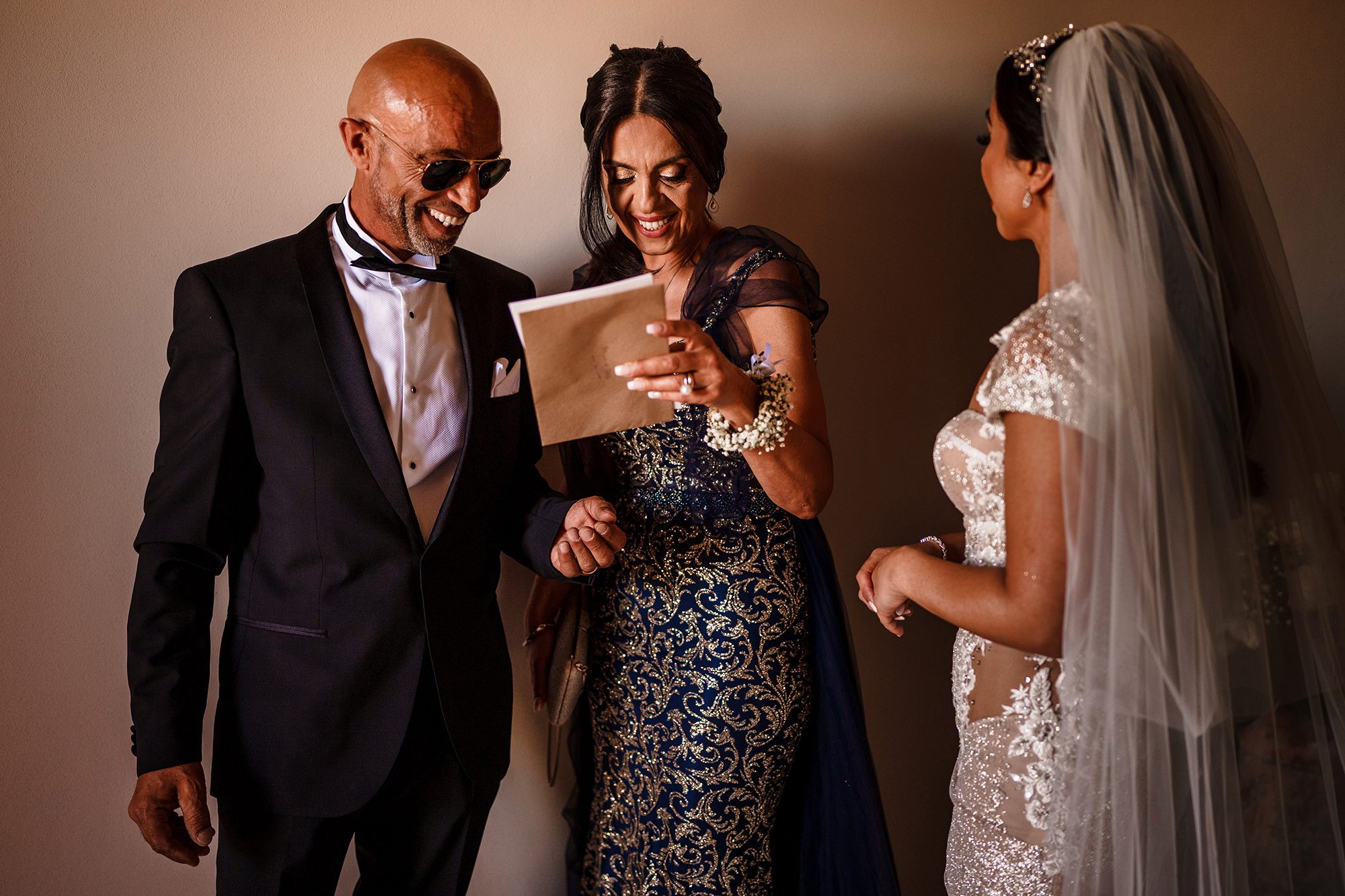 mother and father of Sicilian bride